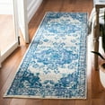 thumbnail image 1 of SAFAVIEH Runner Rug 2'2"x8' - Monaco Collection - Traditional Design, Ivory & Blue, Ideal for Living Room, Bedroom, Dining Space, Entryway, Hallway, Kitchen, 1 of 9