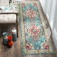 thumbnail image 1 of SAFAVIEH Runner Rug 2'2"x12' - Monaco Collection - Traditional Design, Light Blue & Fuchsia, Ideal for Living Room, Bedroom, Dining Space, Entryway, Hallway, Kitchen, 1 of 9