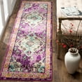 thumbnail image 1 of SAFAVIEH Runner Rug 2'2"x10' - Monaco Collection - Traditional Design, Violet & Light Blue, Ideal for Living Room, Bedroom, Dining Space, Entryway, Hallway, Kitchen (MNC243L), 1 of 12