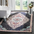 thumbnail image 1 of SAFAVIEH Monaco Trochez Traditional Area Rug, Black/Blue, 5' x 5' Square, 1 of 6