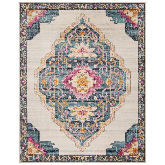 SAFAVIEH Monaco Trochez Traditional Area Rug, Multi, 9' x 12'