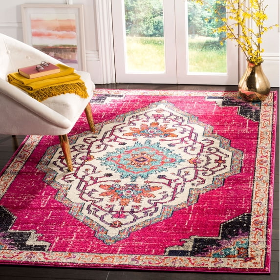 SAFAVIEH Monaco Trochez Traditional Area Rug, Pink/Multi, 8' x 10'