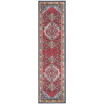 SAFAVIEH Monaco Vivyan Traditional Runner Rug, Red/Turquoise, 2'2" x 6'