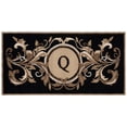 thumbnail image 1 of SAFAVIEH Monogram Kimmee Medallion Indoor/Outdoor Area Rug, Black/Brown, 3' x 6', 1 of 6