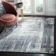 thumbnail image 1 of SAFAVIEH Monray Lyssa Geometric Polyester Area Rug, Charcoal/Ivory, 4' x 6', 1 of 7