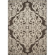 SAFAVIEH Monroe Clarence Indoor/Outdoor Area Rug, Brown, 8' x 11'2"