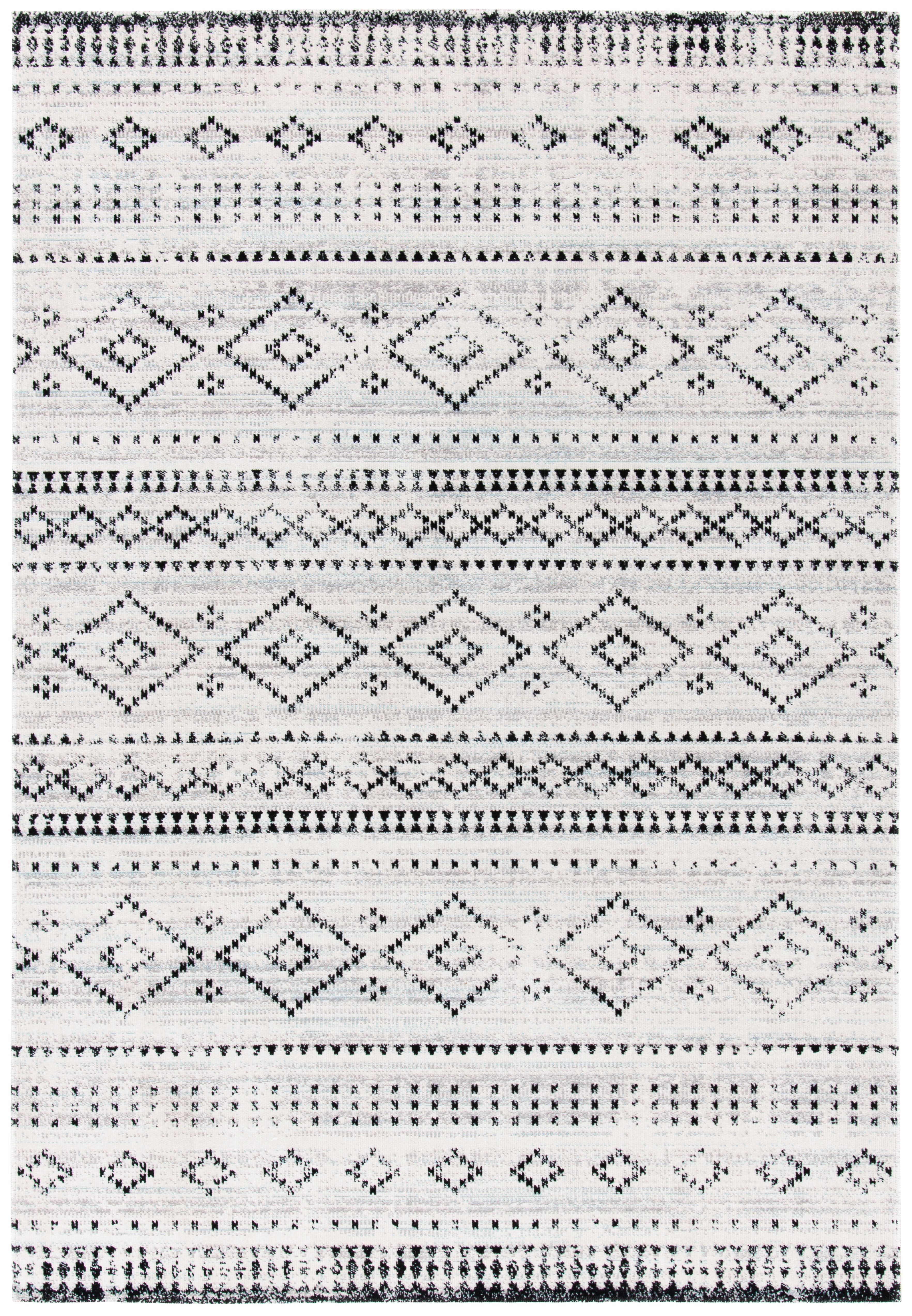 Elegant Gray Synthetic 4' x 6' Easy-Care Indoor/Outdoor Rug