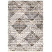 SAFAVIEH Montage Hedley Geometric Indoor/Outdoor Area Rug, Dark Grey/Grey, 5'1" x 7'6"