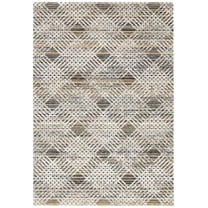 SAFAVIEH Montage Hedley Geometric Indoor/Outdoor Area Rug, Dark Grey/Grey, 8' x 10'