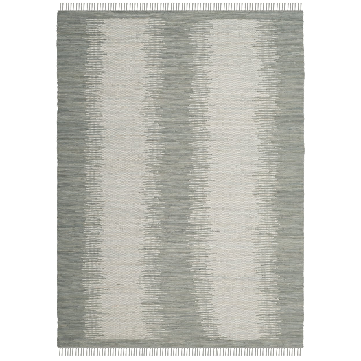 Coastal Breeze Gray 8' x 10' Hand-Woven Cotton & Wool Rug
