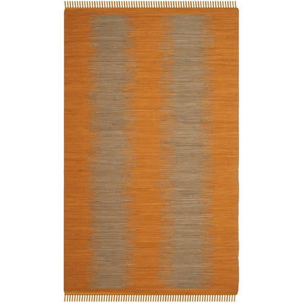 Montauk 3' x 5' Orange Wool and Cotton Flat Woven Rug