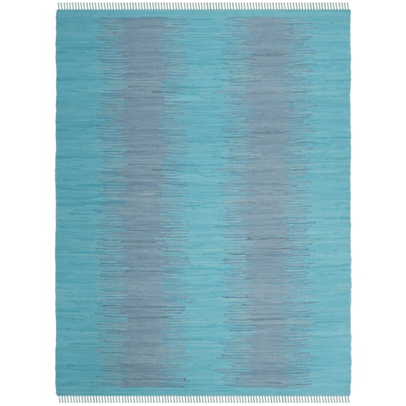SAFAVIEH Montauk Adayln Abstract Cotton Runner Rug, Turquoise, 2'3" x 7'