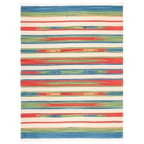 SAFAVIEH Montauk Aindreas Southwestern Cotton Area Rug, Green/Blue, 8' x 10'