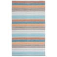 thumbnail image 1 of SAFAVIEH Montauk Albine Striped Cotton Area Rug, Grey/Orange, 6' x 9', 1 of 9