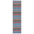 thumbnail image 1 of SAFAVIEH Montauk Albine Striped Cotton Runner Rug, Blue/Orange, 2'3" x 9', 1 of 8