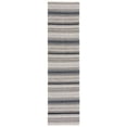 thumbnail image 1 of SAFAVIEH Montauk Albine Striped Cotton Runner Rug, Grey/Black, 2'3" x 9', 1 of 8
