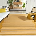 thumbnail image 1 of SAFAVIEH Montauk Amadine Striped Cotton Area Rug, Gold/Ivory, 3' x 5', 1 of 10