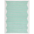 thumbnail image 1 of SAFAVIEH Montauk Amadine Striped Cotton Area Rug, Ivory/Dark Green, 5' x 8', 1 of 10