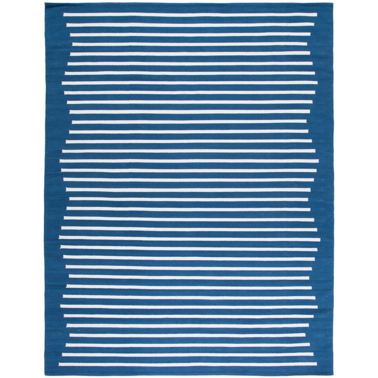 SAFAVIEH Montauk Amadine Striped Cotton Area Rug, Navy/Ivory, 5' x 8'