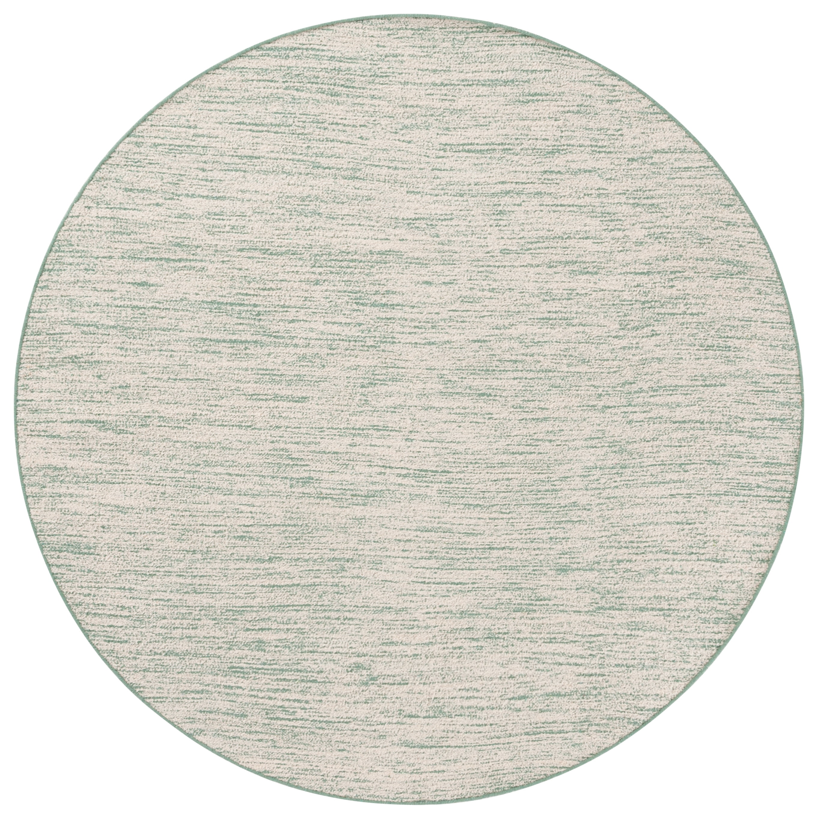 SAFAVIEH Montauk Anderson Distressed Area Rug, Ivory/Green, 6' x 6' Round