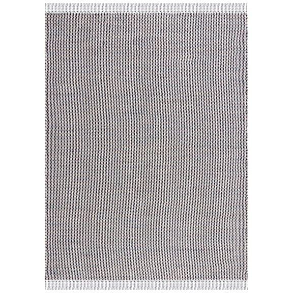 SAFAVIEH Montauk Annie Geometric Cotton Area Rug, Ivory/Black, 8' x 10'