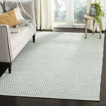 SAFAVIEH Montauk Arianne Dotted Soft Braided Cotton Area Rug, Slate/Ivory, 8' x 10'