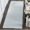 thumbnail image 1 of SAFAVIEH Montauk Audra Geometric Cotton Runner Rug, Ivory/Light Blue, 2'3" x 7', 1 of 6