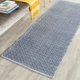 thumbnail image 1 of SAFAVIEH Montauk Audra Geometric Cotton Runner Rug, Ivory/Navy, 2'3" x 9', 1 of 6