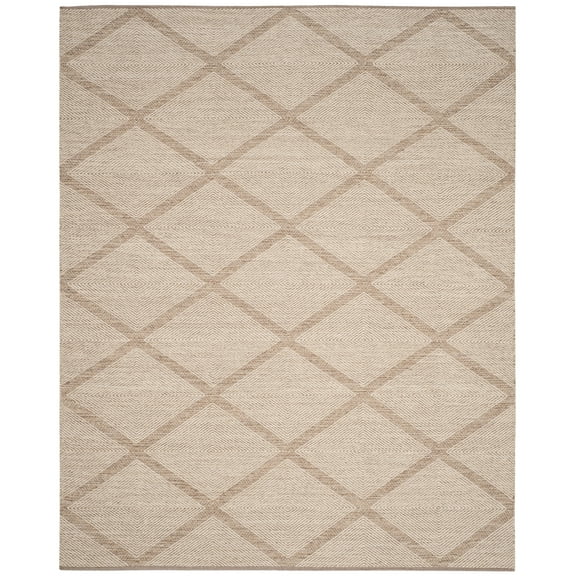 SAFAVIEH Montauk Bailey Geometric Cotton Area Rug, Beige, 11' x 15'