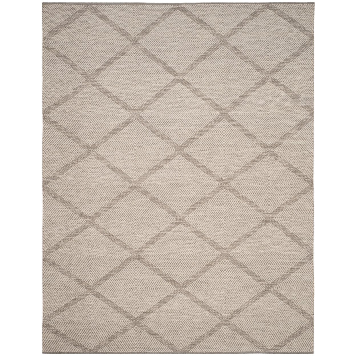 Gray Cotton Handmade Flat Woven 10' x 14' Rug
