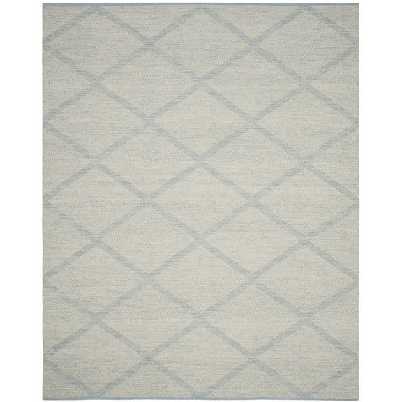 SAFAVIEH Montauk Bailey Geometric Cotton Area Rug, Light Blue, 2' x 3'