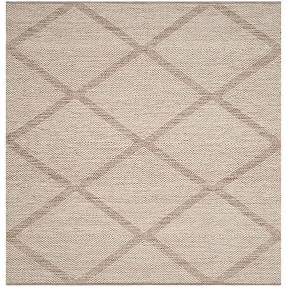 SAFAVIEH Montauk Bailey Geometric Diamond Cotton Area Rug, Beige, 3' x 5'