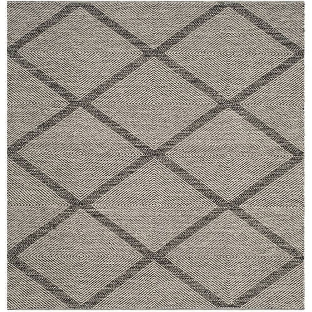 Duncan Casual Coastal Black Cotton 9' x 12' Hand-Woven Area Rug