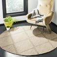 thumbnail image 1 of SAFAVIEH Montauk Bailey Geometric Diamond Cotton Area Rug, Grey, 6' x 6' Round, 1 of 6