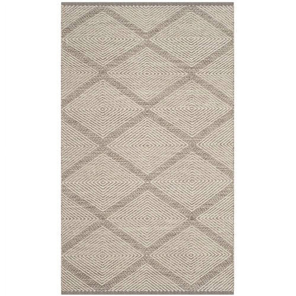 Gray Handwoven Cotton Flatweave 6' x 9' Area Rug