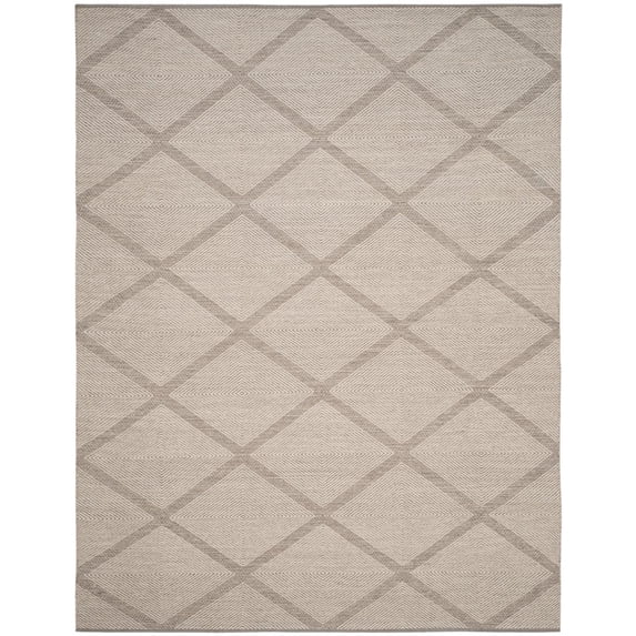 SAFAVIEH Montauk Bailey Geometric Diamond Cotton Area Rug, Grey, 6' x 9'