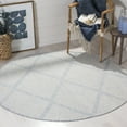 thumbnail image 1 of SAFAVIEH Montauk Bailey Geometric Diamond Cotton Area Rug, Light Blue, 6' x 6' Round, 1 of 7