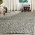 thumbnail image 1 of SAFAVIEH Montauk Bayram Chevron Cotton Area Rug, Ivory/Dark Grey, 6' x 9', 1 of 6