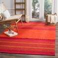 thumbnail image 1 of SAFAVIEH Montauk Ben Striped Soft Braided Cotton Area Rug, Orange/Red, 4' x 6', 1 of 7