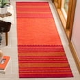 thumbnail image 1 of SAFAVIEH Montauk Ben Striped Soft Braided Cotton Runner Rug, Orange/Red, 2'3" x 8', 1 of 5