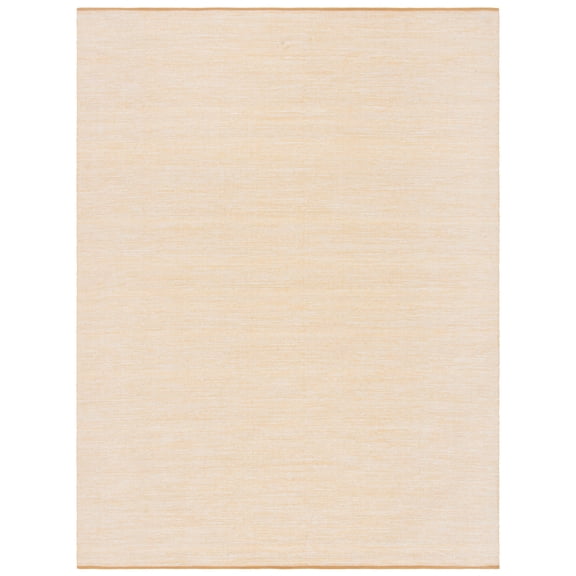 SAFAVIEH Montauk Bernadine Solid Braided Cotton Area Rug, Gold, 9' x 12'