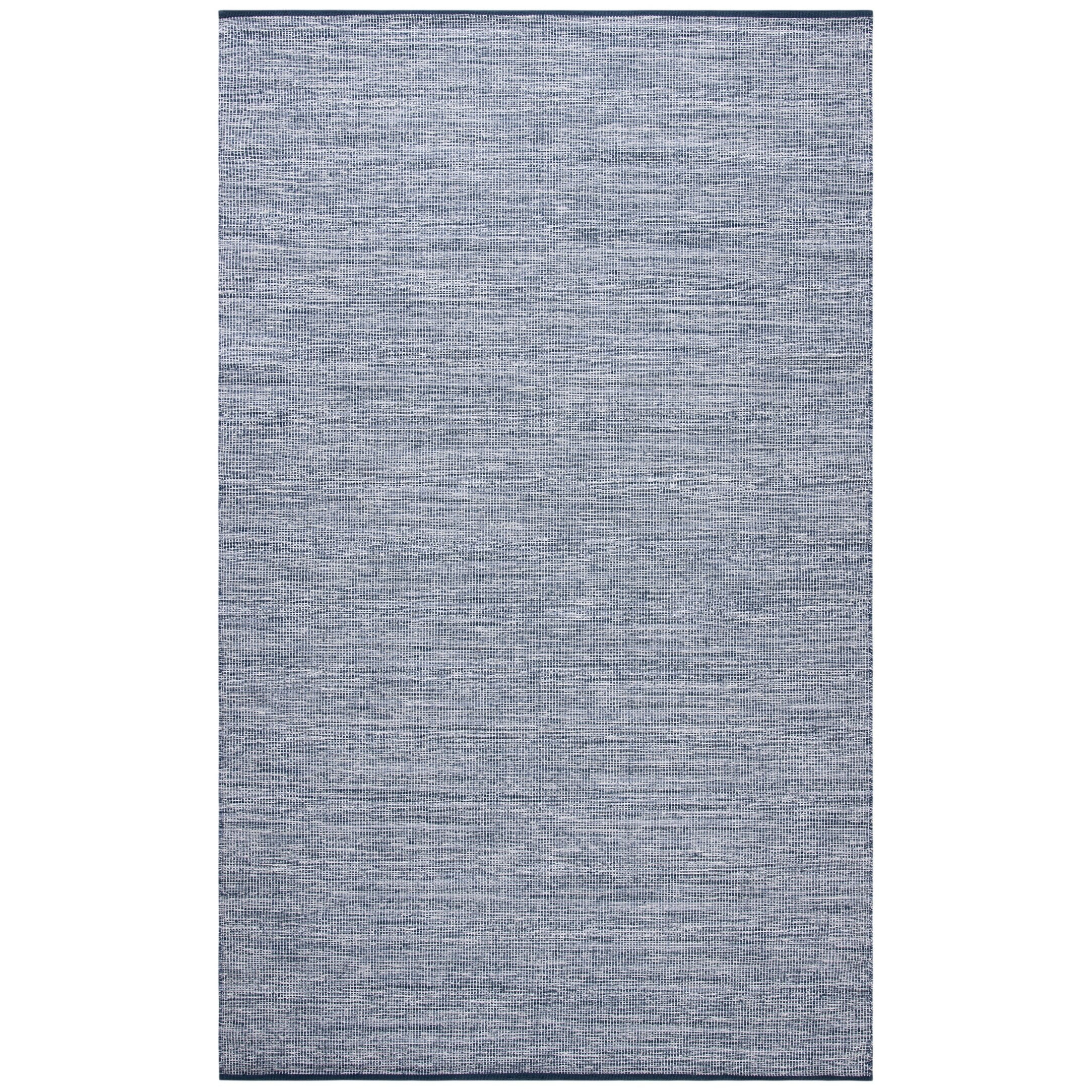 Montauk 5' x 8' Navy Blue Handwoven Cotton Area Rug