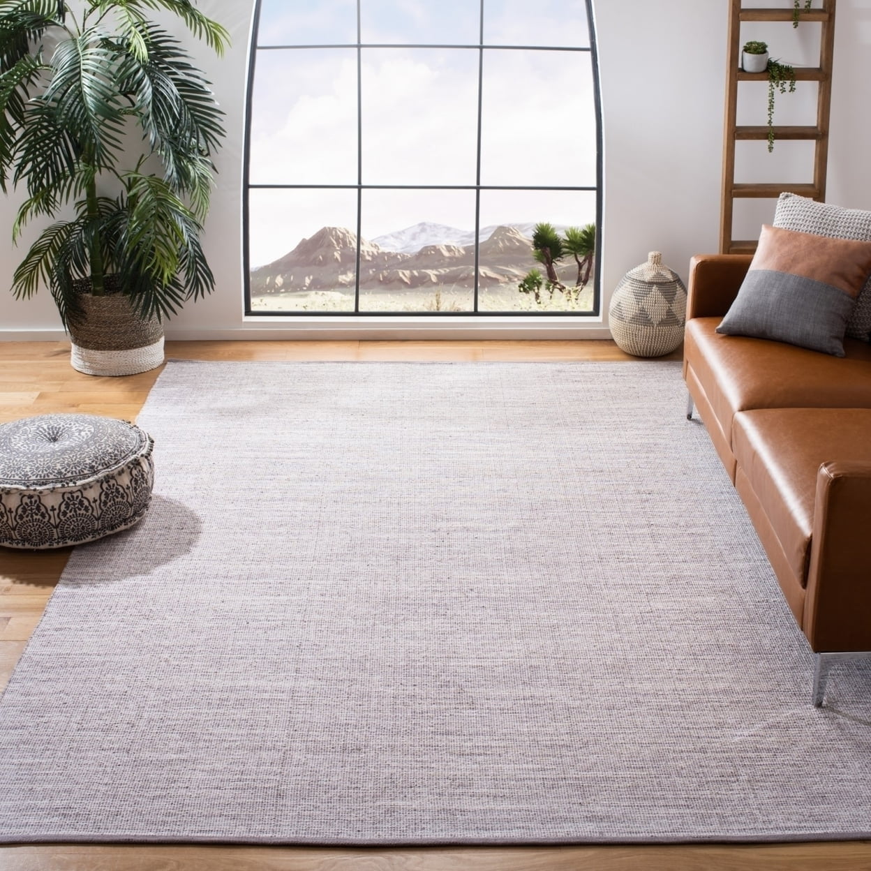 Coastal Breeze Silver Cotton 8' x 10' Handwoven Area Rug
