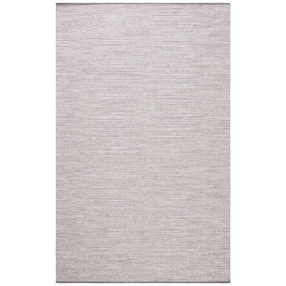 SAFAVIEH Montauk Bernadine Solid Braided Cotton Area Rug, Silver, 8' x 10'