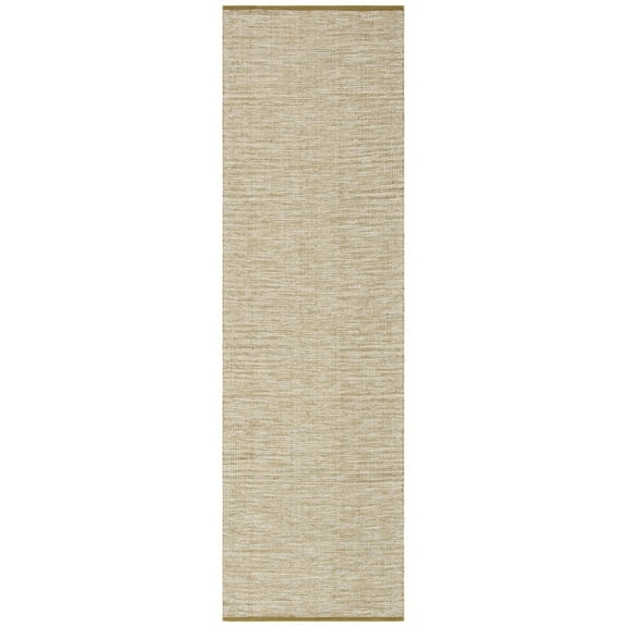 SAFAVIEH Montauk Bernadine Solid Braided Cotton Runner Rug, Green Olive, 2'3" x 8'