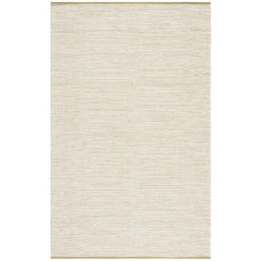 SAFAVIEH Montauk Bernadine Solid Cotton Area Rug, Green Olive, 3' x 5'