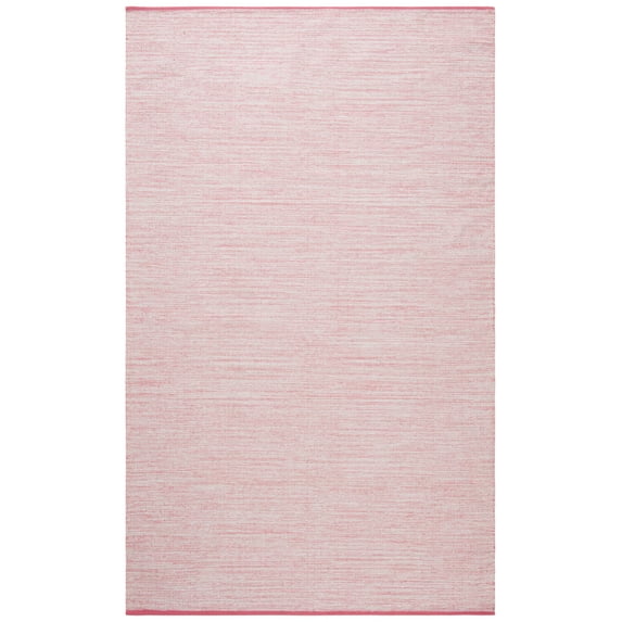 SAFAVIEH Montauk Bernadine Solid Cotton Area Rug, Pink/Fuchsia, 3' x 5'