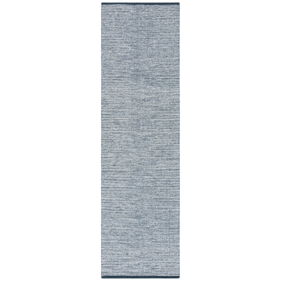 SAFAVIEH Montauk Bernadine Solid Cotton Runner Rug, Navy/Blue, 2'3" x 10'