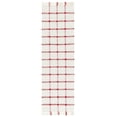 thumbnail image 1 of SAFAVIEH Montauk Bevin Checkered Runner Rug, Ivory/Red, 2'3" x 8', 1 of 6