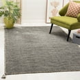 thumbnail image 1 of SAFAVIEH Montauk Bijar Jace Solid Soft Braided Cotton Area Rug, Beige/Black, 3' x 5', 1 of 6